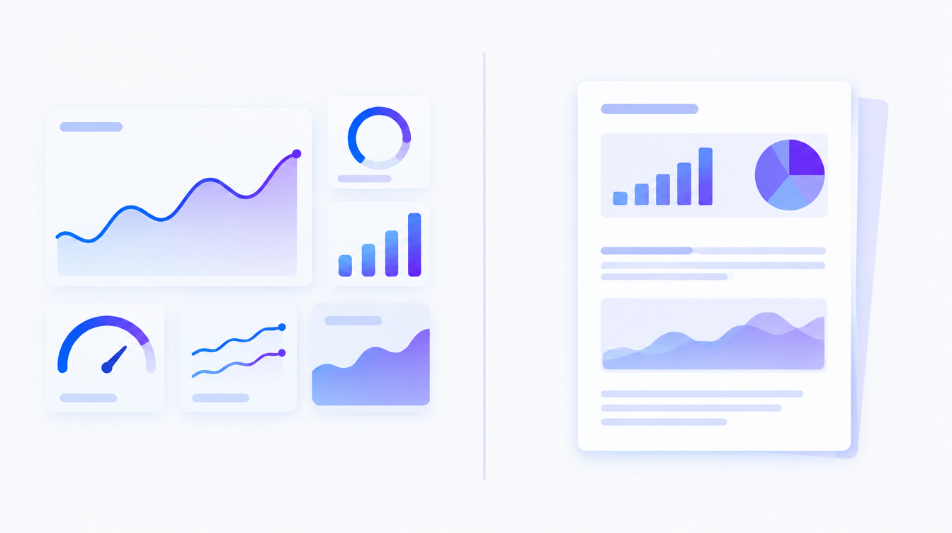 Dashboard e relatório: qual a diferença e quando usar cada um
